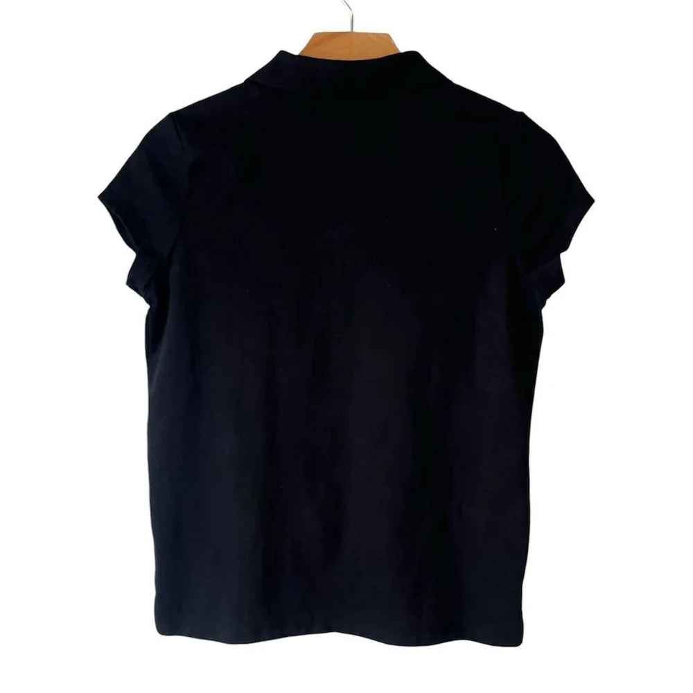 The Children's Place Girls Black Polo Shirt Size 2XL